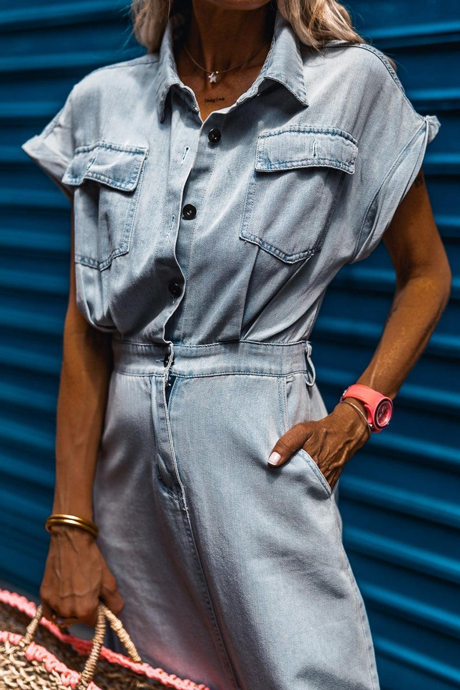 Brygida – Elegantes Jeanskleid