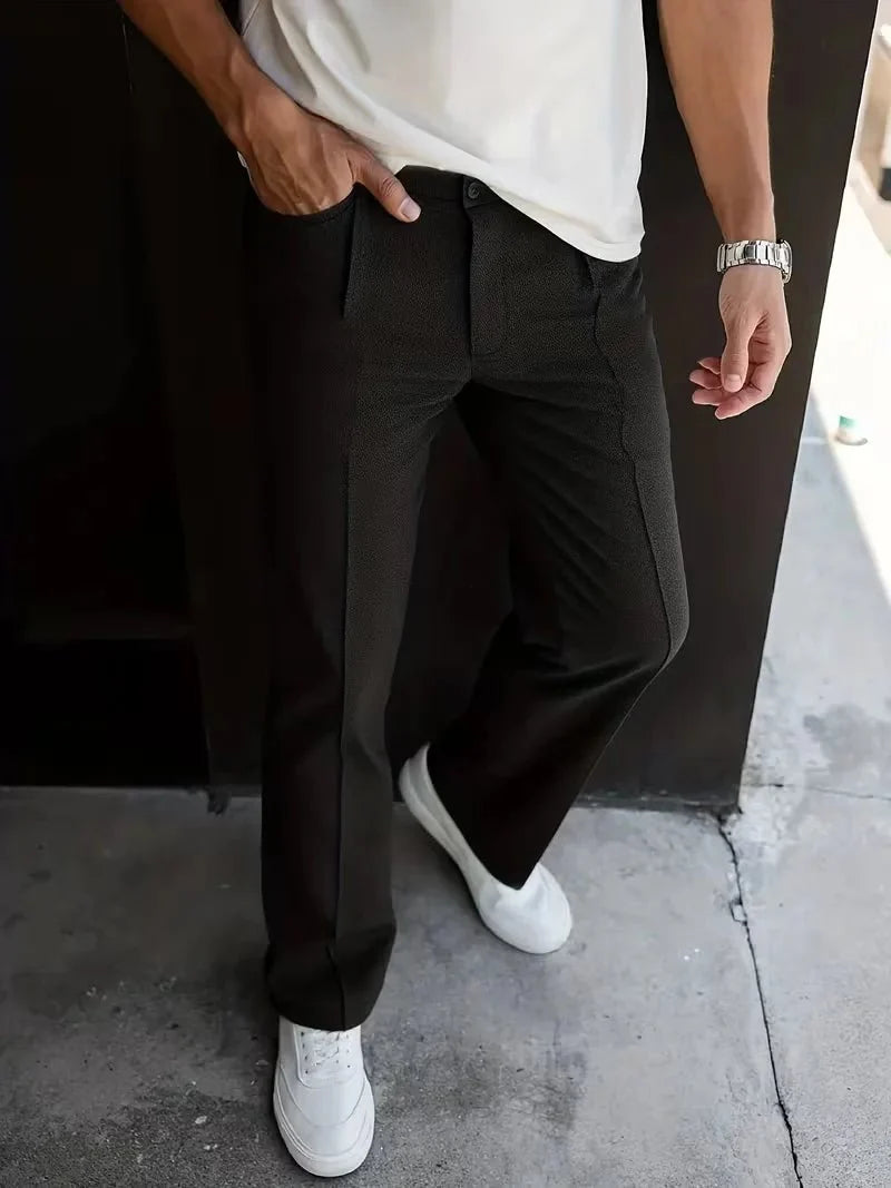 Elegante Herren Pantalon mit Geradem Bein