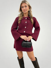 Sanna | Stilvolles Button-Down-Set mit Rock
