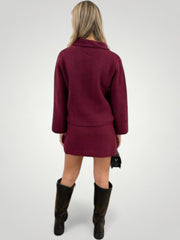 Sanna | Stilvolles Button-Down-Set mit Rock