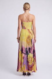 Elegantes  Florales Sommer Maxi Kleid Ärmellos