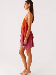 Elegantes Halterneck Cocktailkleid mit Farbverlauf