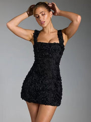 Elegantes Struktur Minikleid Party Look