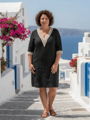 Elira | Damen Knielanges Kleid Dreiviertelarm – Elegantes Business Kleid Büro 2026