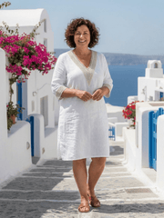 Elira | Damen Knielanges Kleid Dreiviertelarm – Elegantes Business Kleid Büro 2026