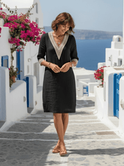 Elira | Damen Knielanges Kleid Dreiviertelarm – Elegantes Business Kleid Büro 2026
