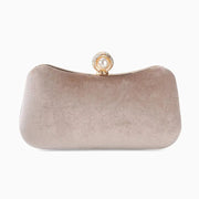 Elise | Samt-Clutch mit Perlenverschluss & Gold-Details – Elegante Abendtasche für Damen