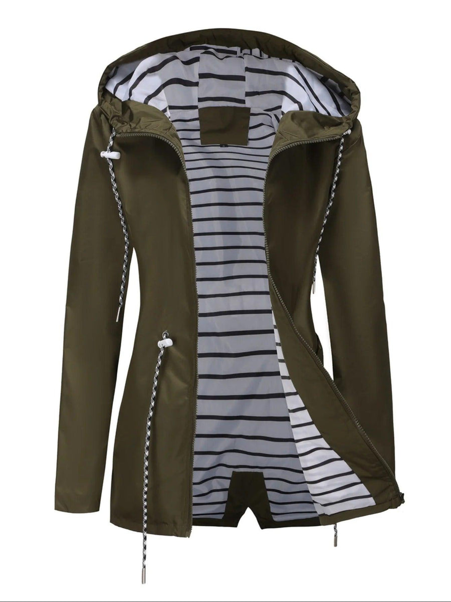 Damen Regenjacke Mit Reißverschluss | Langarm
