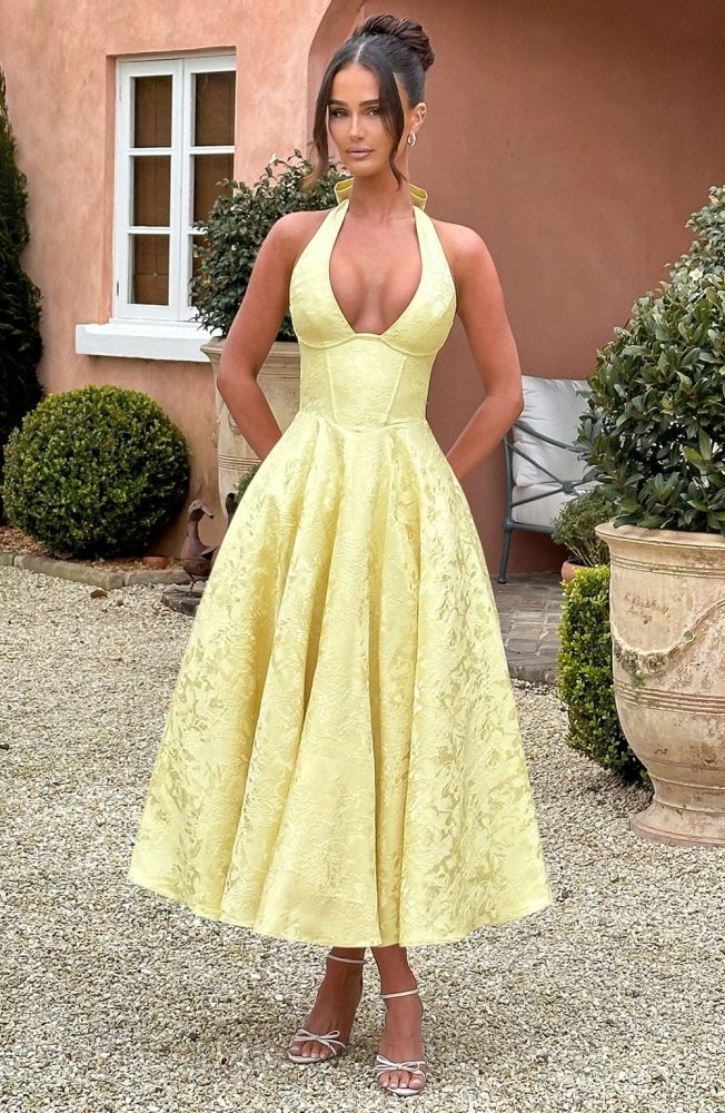 Esmeralda | Damen Elegantes Midikleid – Feminines Kleid Hochzeit & Party 2026