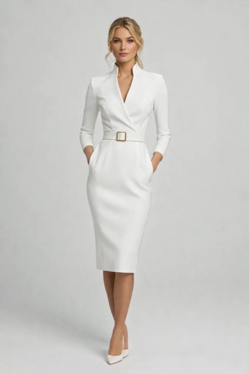 Etuikleid Damen Midi Elegant