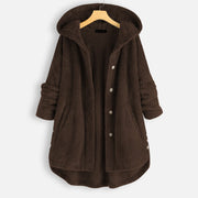 Kuschelige Damen Fleecejacke mit Kapuze – Lässige Winterjacke im Oversize-Look, Verschiedene Farben