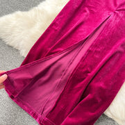 Elegantes Vintage-Gerichtskleid mit Laternenärmeln