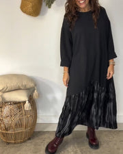 Dragica – Kleid Mit Rundhalsausschnitt Und Unregelmäßigem Patchwork Drucken