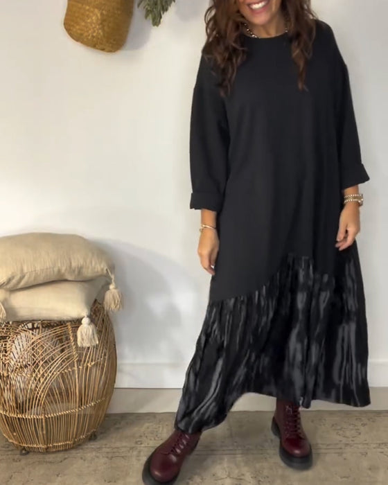Dragica – Kleid Mit Rundhalsausschnitt Und Unregelmäßigem Patchwork Drucken