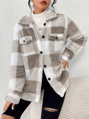 Elisa | Kuschelige Karo Fleecejacke Damen Stil
