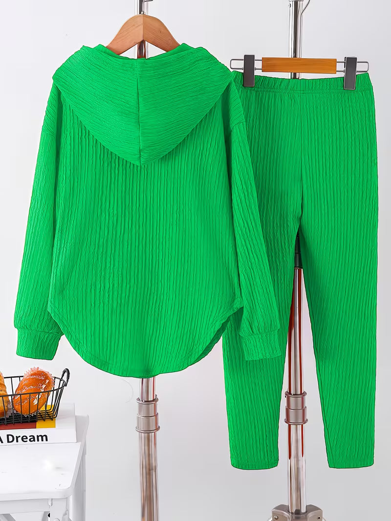 Berenika – Lässiges Kapuzen Top And Leggings