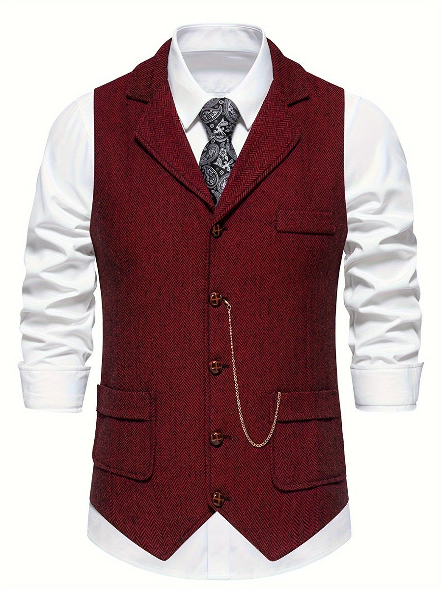 Herren Stilvolle Vintage Weste | Tailliert