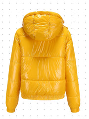 Damen Winter-Daunenjacke Mit Kapuze | Lange Ärmel