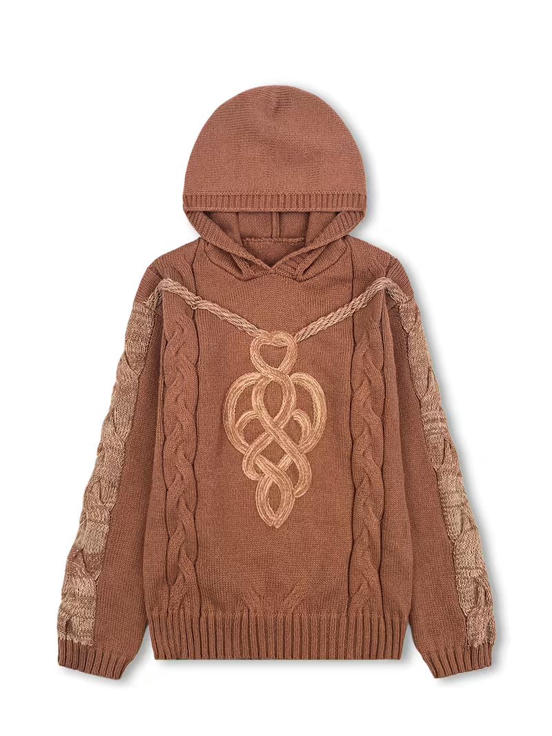 Cypriana – Eleganter Strick Pullover Mit Kapuze