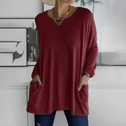 Kerstin | Stylischer Langer Pullover mit Taschen