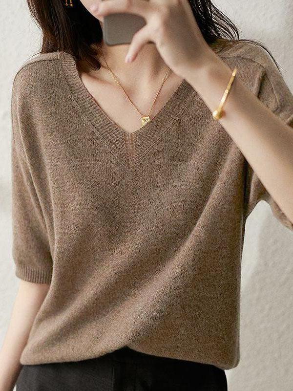 Hanna | Strickpullover mit Kaschmir-Gefühl und V-Ausschnitt