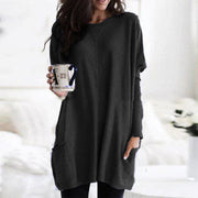Stefanie | Bequemer Langer Pullover mit Taschen