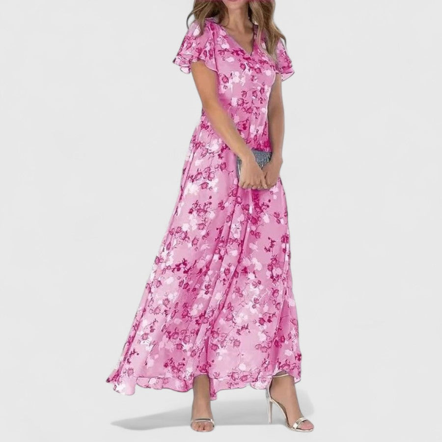 Eliane | Elegantes Blumen-Maxikleid