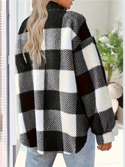 Klassische Karojacke Mit Knopfleiste Für Damen | Herbst