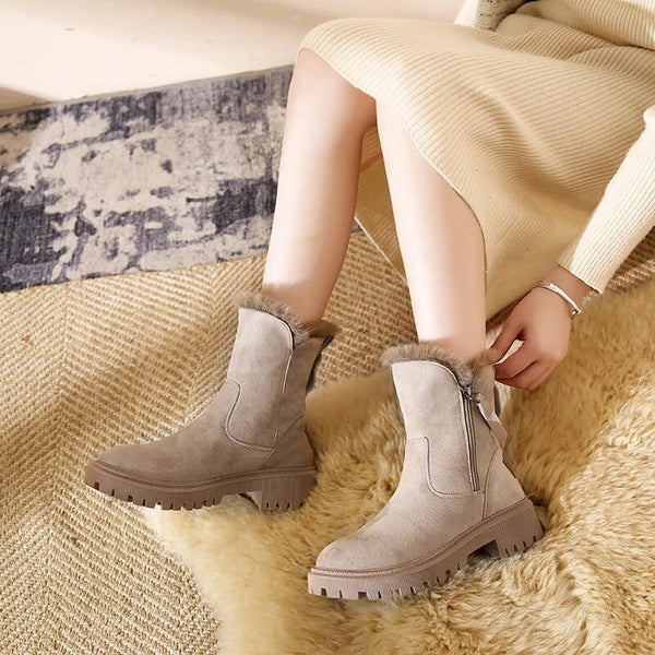 Federica - warme fleecestiefel mit baumwollfutter