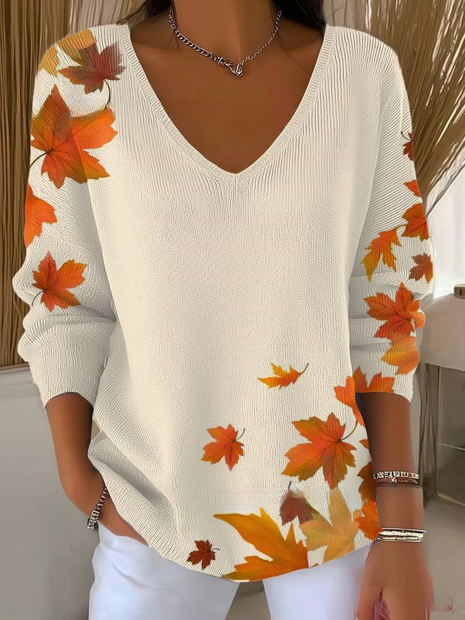 Anna® | Stilvoller Strickpullover mit V-Ausschnitt 18