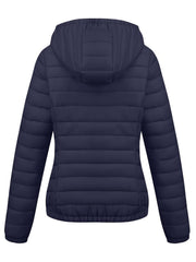 Moderne Pufferjacke Mit Reißverschluss Für Damen | Schräge Taschen