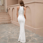 Figurbetontes Gala Maxi Kleid Mit Pailletten