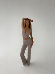 Ausgestellte Stretch Damen-Leggings - für Yoga und Freizeit