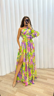 Florales Maxi Kleid Für Gala Und Formelle Anlässe