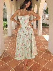 Florales Midi Kleid Für Besondere Anlässe