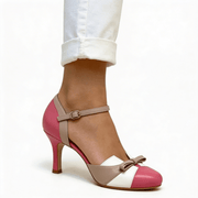 Formelle High Heels Mit Schleife Und Knöchelriemen