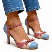 Formelle High Heels Mit Schleife Und Knöchelriemen