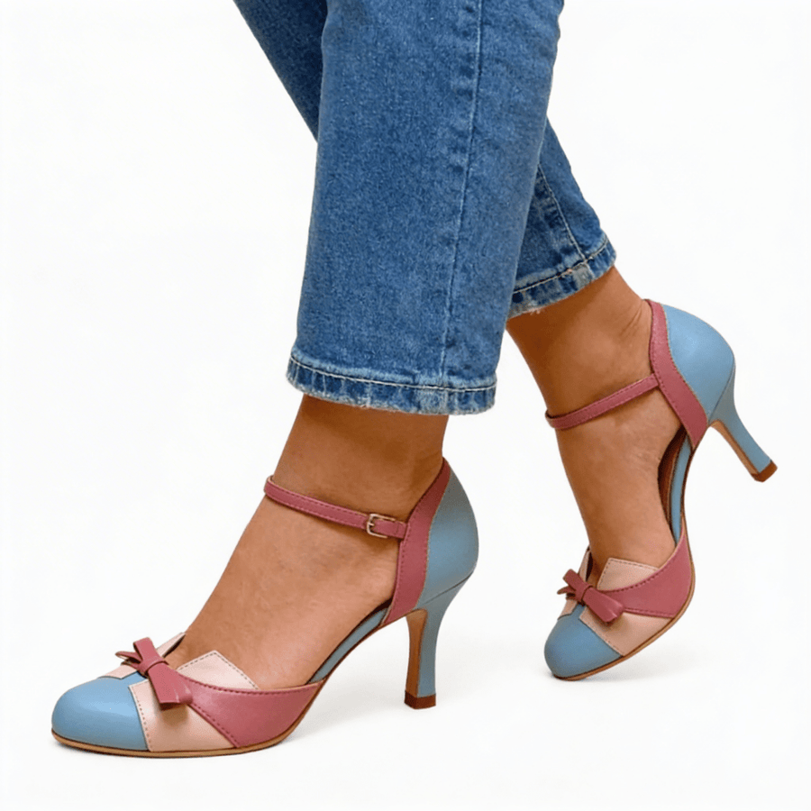Formelle High Heels Mit Schleife Und Knöchelriemen