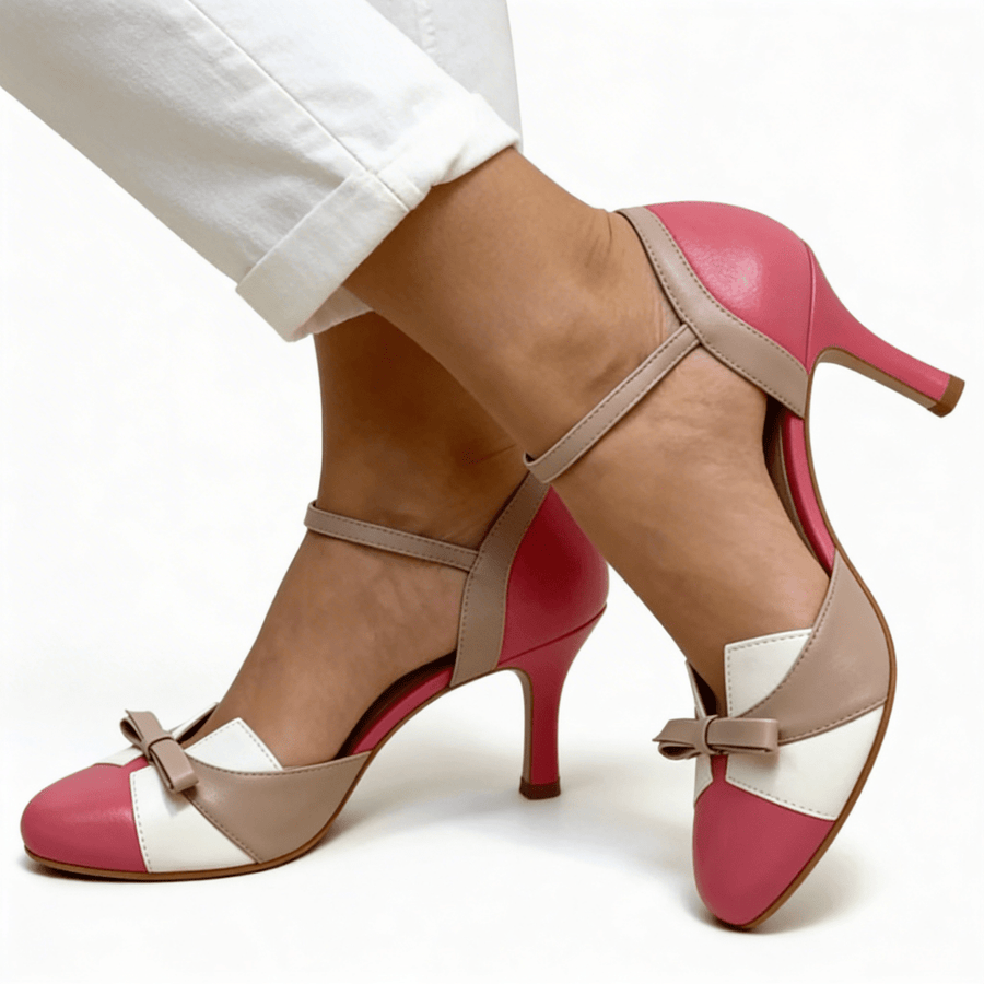 Formelle High Heels Mit Schleife Und Knöchelriemen