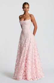 Alona – Elegantes Spitzen Korsett Maxi Kleid