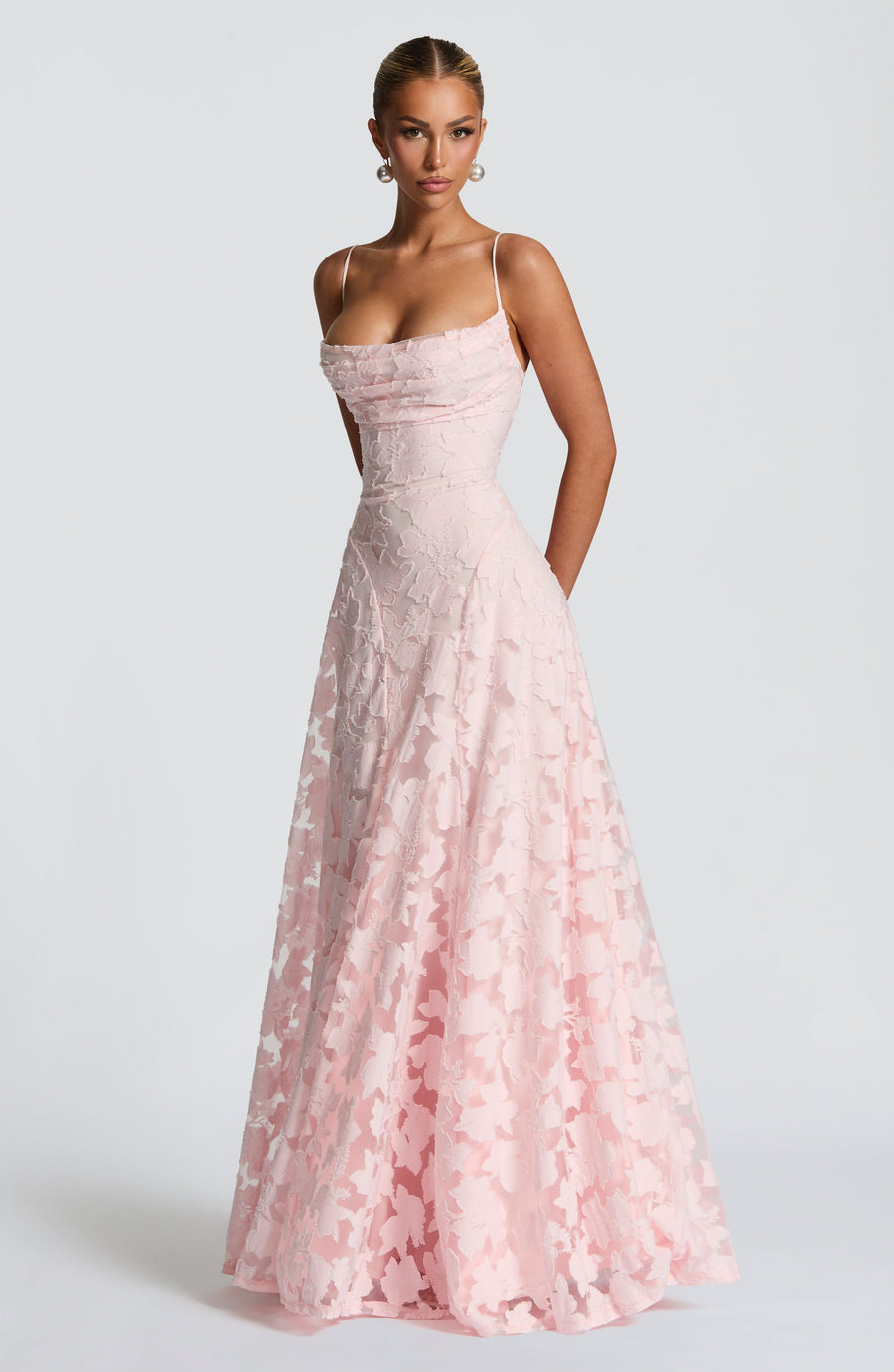 Alona – Elegantes Spitzen Korsett Maxi Kleid