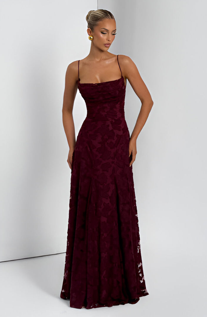 Alona – Elegantes Spitzen Korsett Maxi Kleid