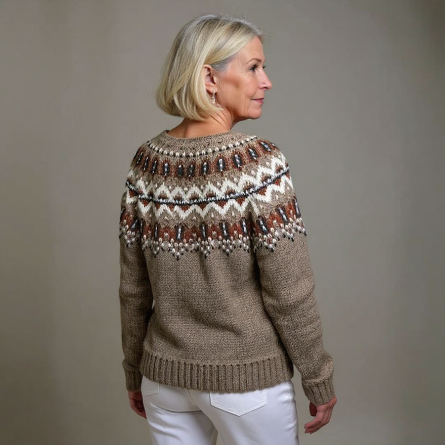 Adeline | Vintage Isländische Strickjacke