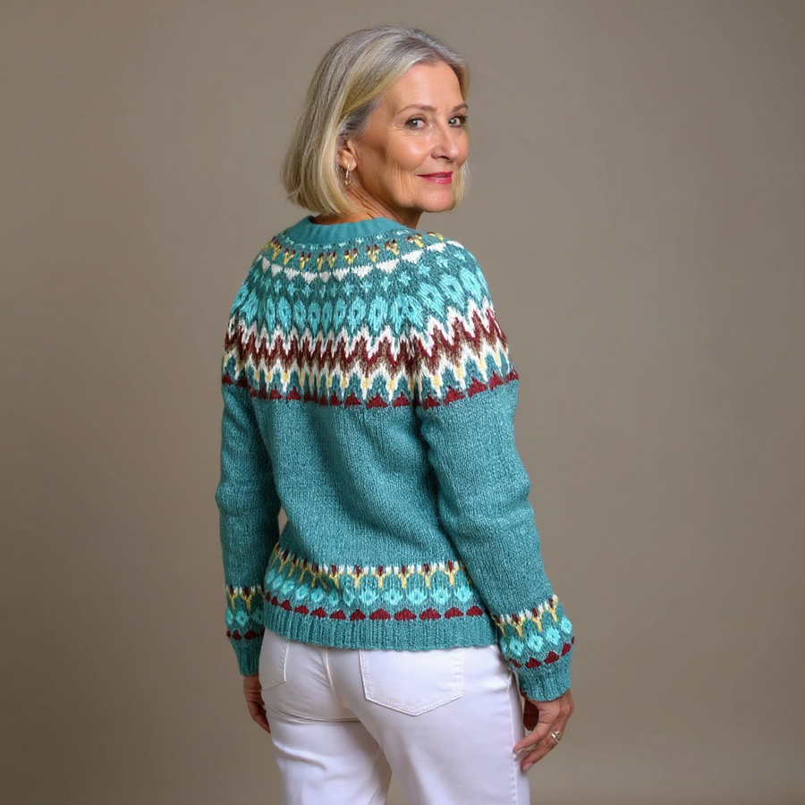 Kara | Vintage Isländische Strickjacke