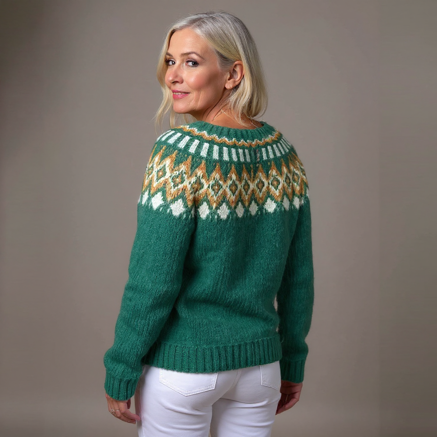 Natalia | Vintage Isländische Strickjacke