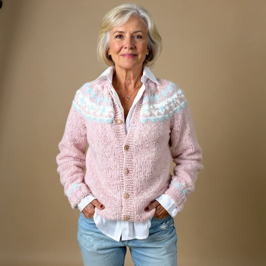 Sarah | Vintage Isländische Strickjacke