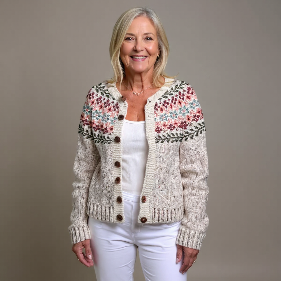 Madelyne | Vintage Isländische Strickjacke