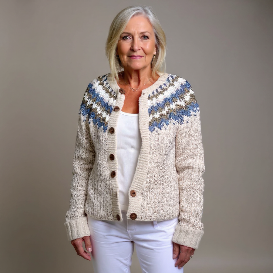 Peyton | Vintage Isländische Strickjacke