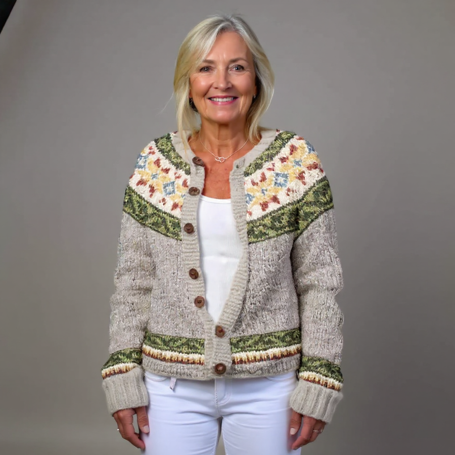 Melina | Vintage Isländische Strickjacke
