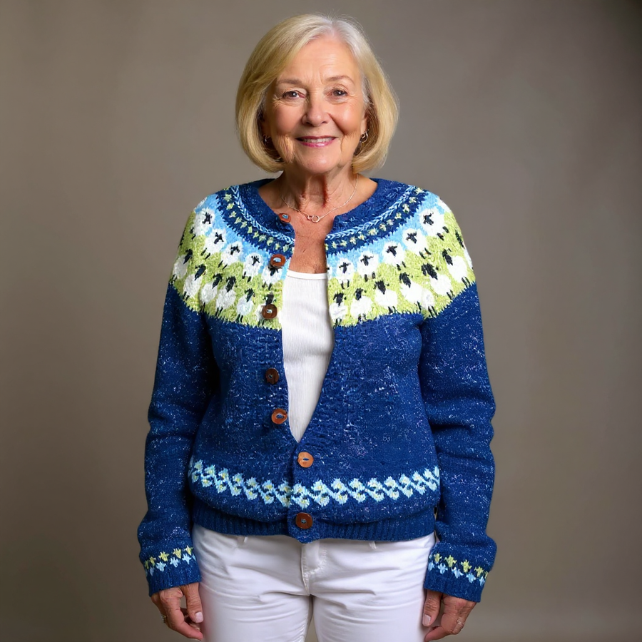 Sophie | Vintage Isländische Strickjacke